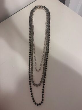 COACH 3-strand Rhinestone Station Necklace